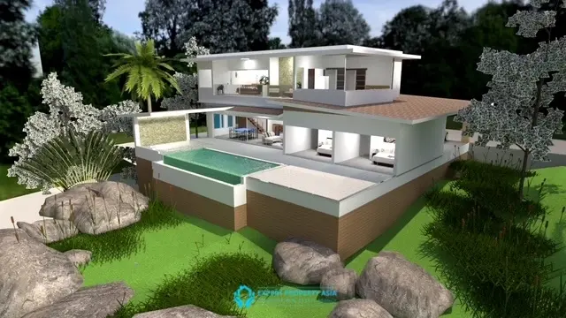 Exclusive Off-Plan 4-Bedroom Sea View Villa in Prestigious Bophut, Koh Samui