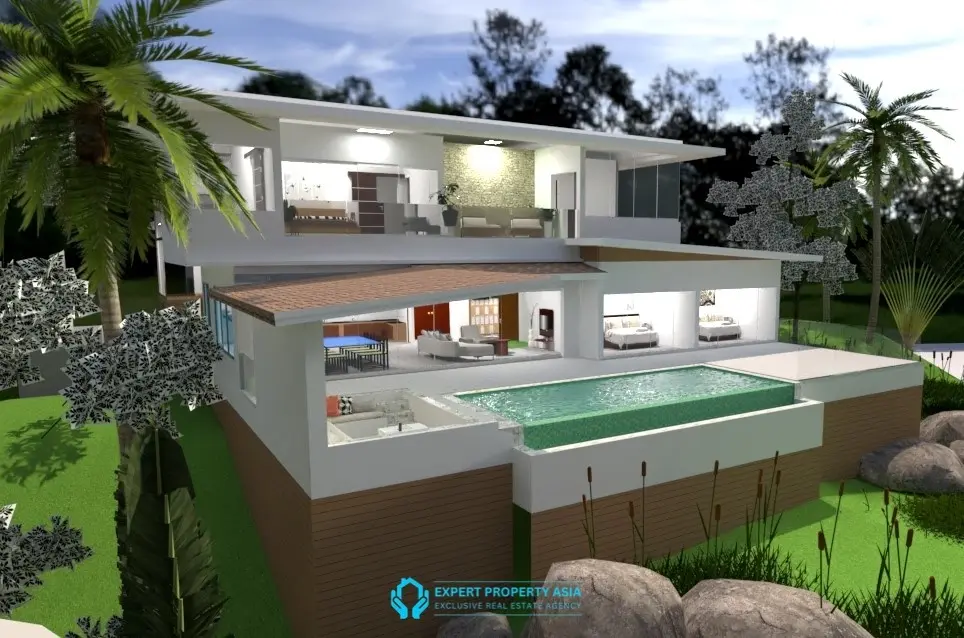 Exclusive Off-Plan 4-Bedroom Sea View Villa in Prestigious Bophut, Koh Samui