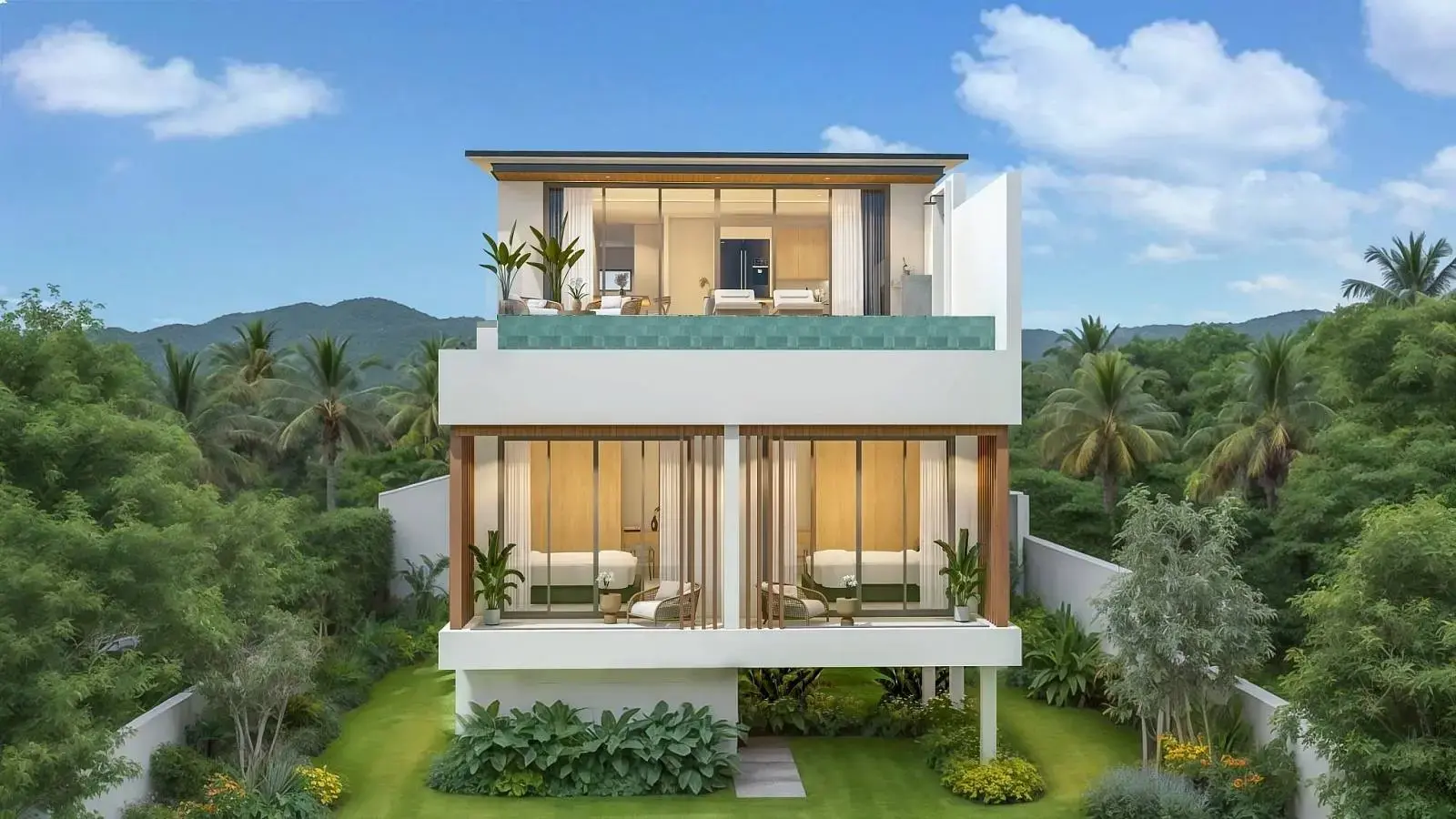 Villa de luxe avec vue sur la mer à vendre près de la plage, Bophut, Koh Samui