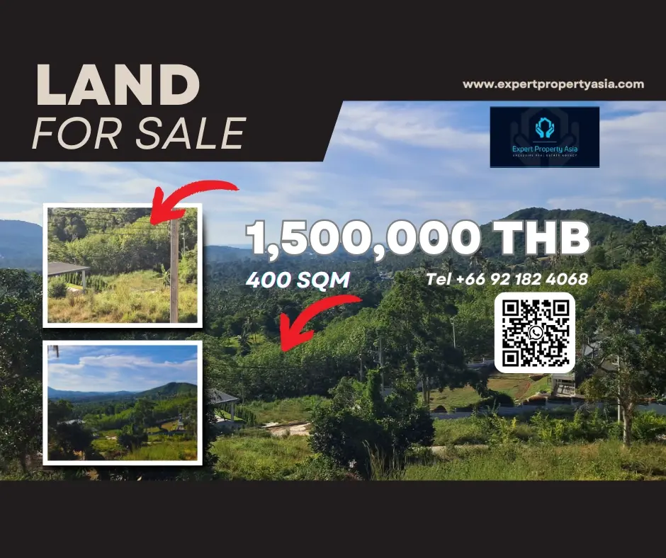 "Exceptional Value: 400 sqm Freehold Land in Maenam, Koh Samui!"