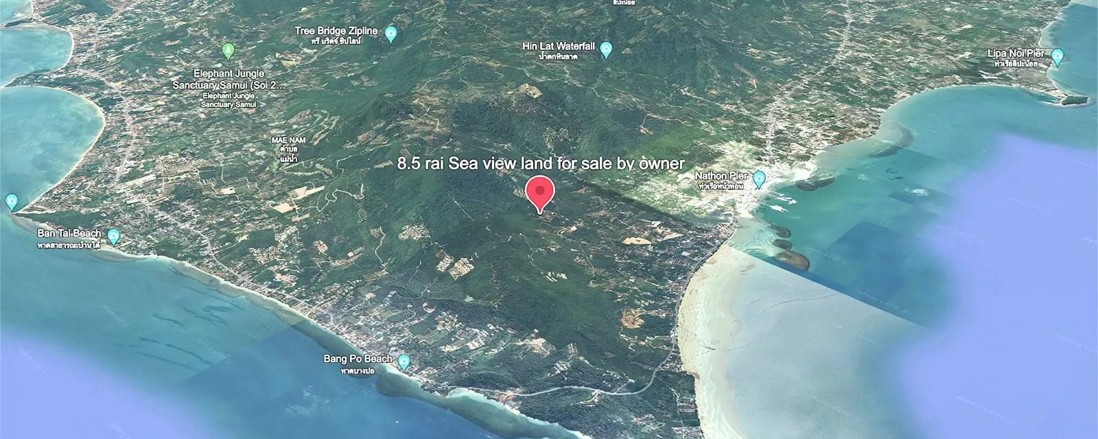 Land for Sale: Parcel 8-3-12 Rai in Koh Samui