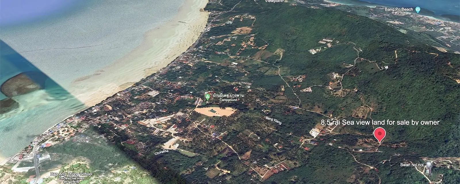 Land for Sale: Parcel 8-3-12 Rai in Koh Samui