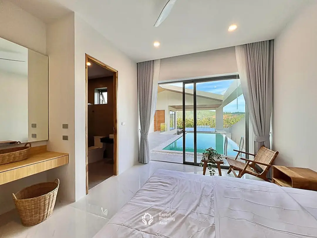 "Modern Luxury Villa with Private Pool and Breathtaking Mountain Views in Maenam"