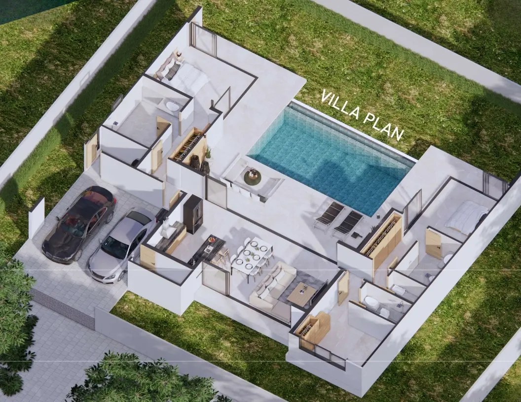 "Villas de piscine exclusives de 3 chambres à Lamai – Il en reste seulement 2 ! Propriété à 100 % !"