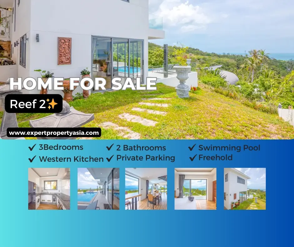 "Freehold Sea View Villas: Spacious Living in Lamai, Koh Samui"