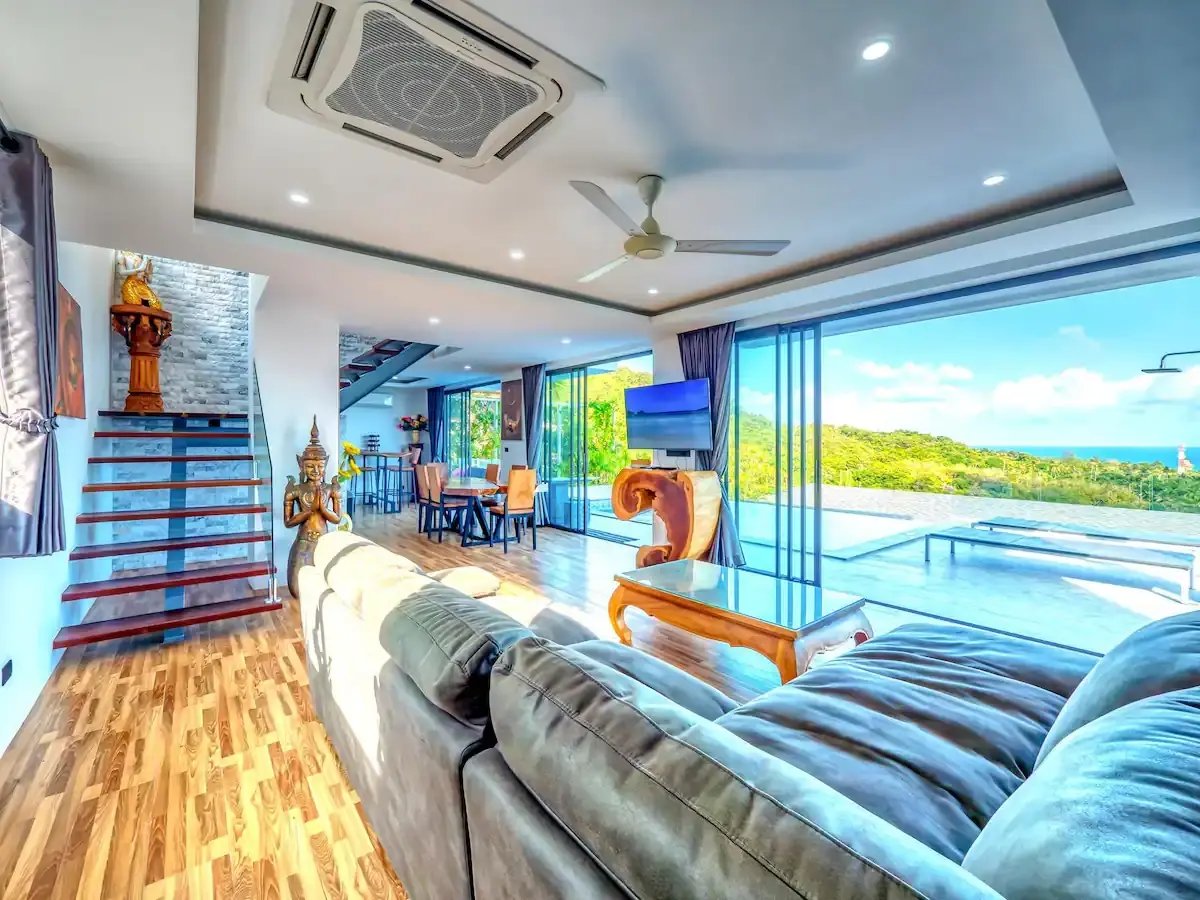 "Freehold Sea View Villas: Spacious Living in Lamai, Koh Samui"