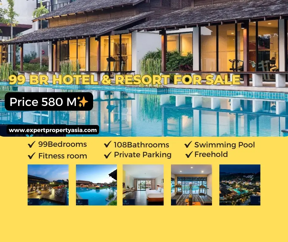 "Prime Investment Opportunity: 99-Bedroom Freehold Resort in Koh Samui's Choengmon"