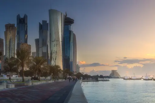 Qatar City View from platform