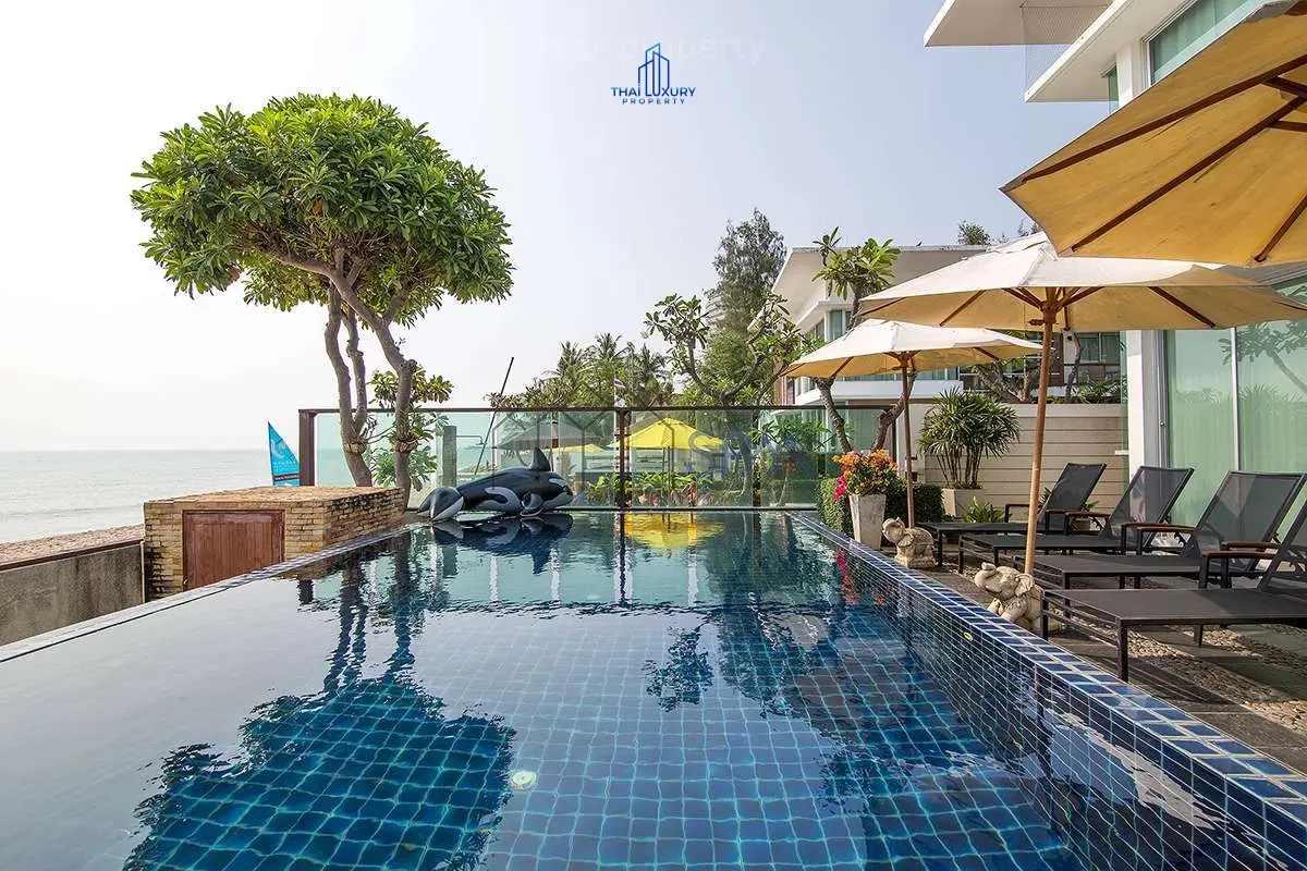 Contemporary 3-Bedroom Beachfront Home with Infinity Pool in Cha-Am