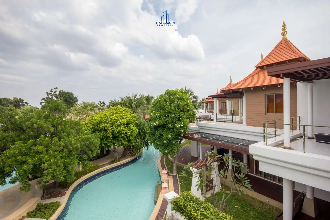 Spacious 3-Bedroom Two-Story Home with Private Pool and Lush Tropical Gardens in Cha-Am