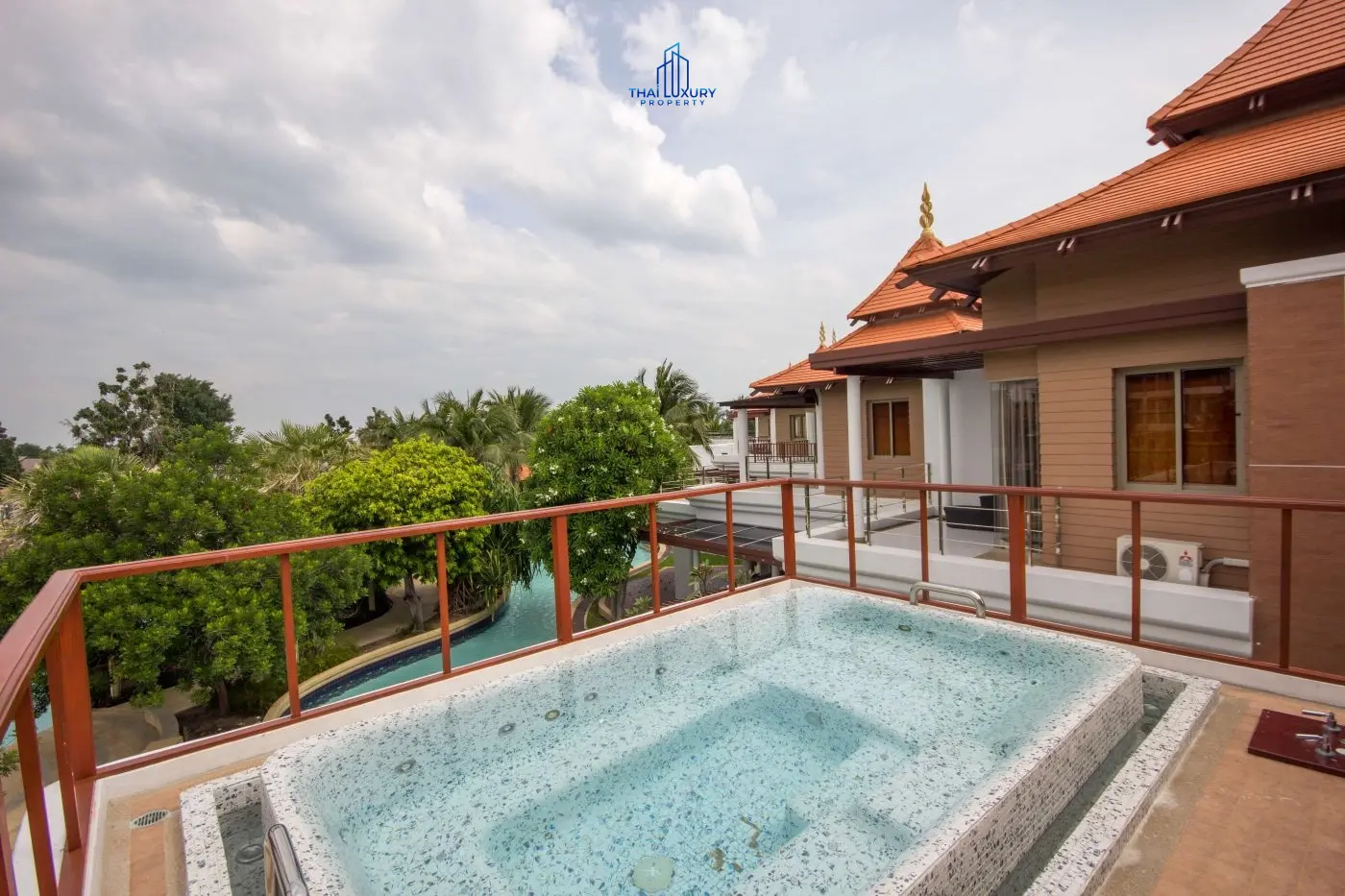 Spacious 3-Bedroom Two-Story Home with Private Pool and Lush Tropical Gardens in Cha-Am