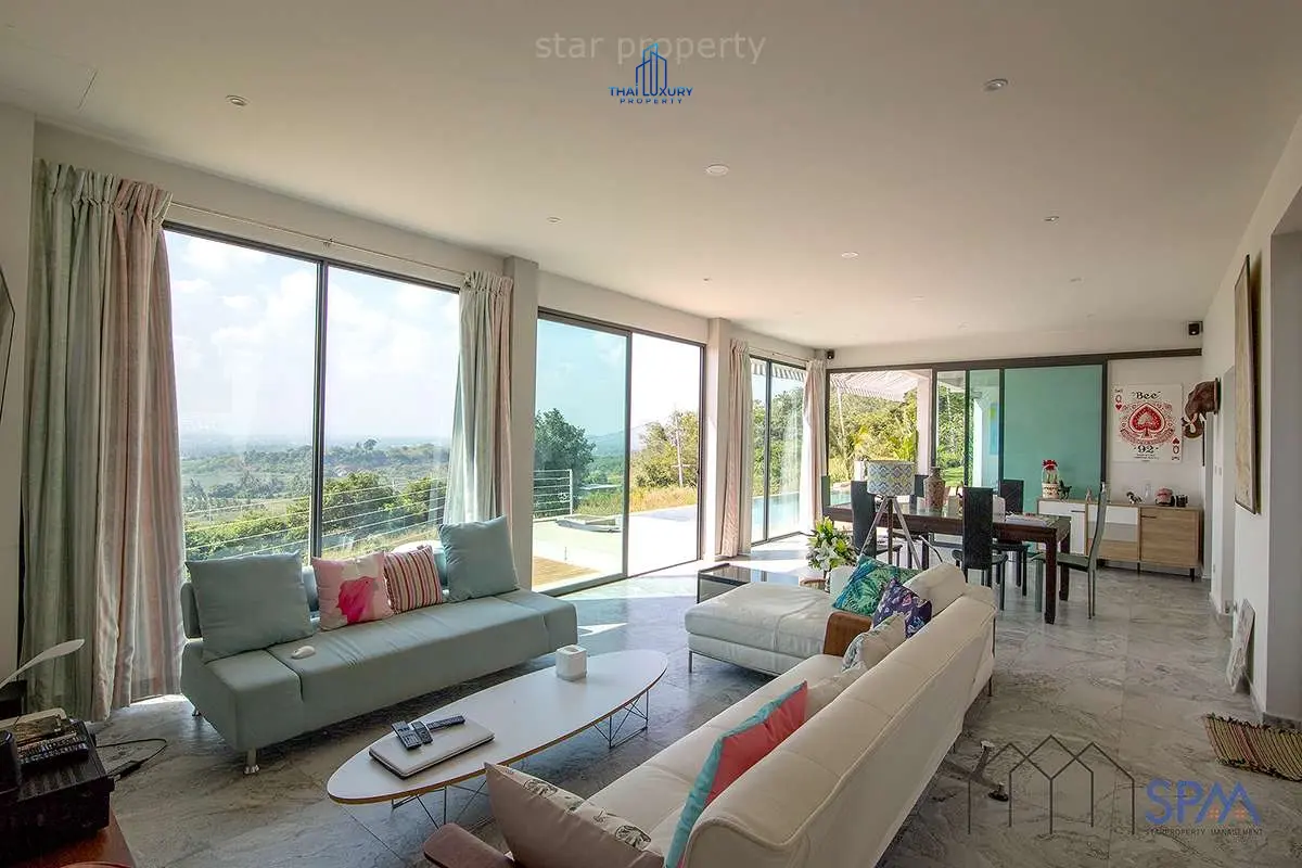 Modern 3-Bedroom Home with Infinity Pool and Stunning Hill Views