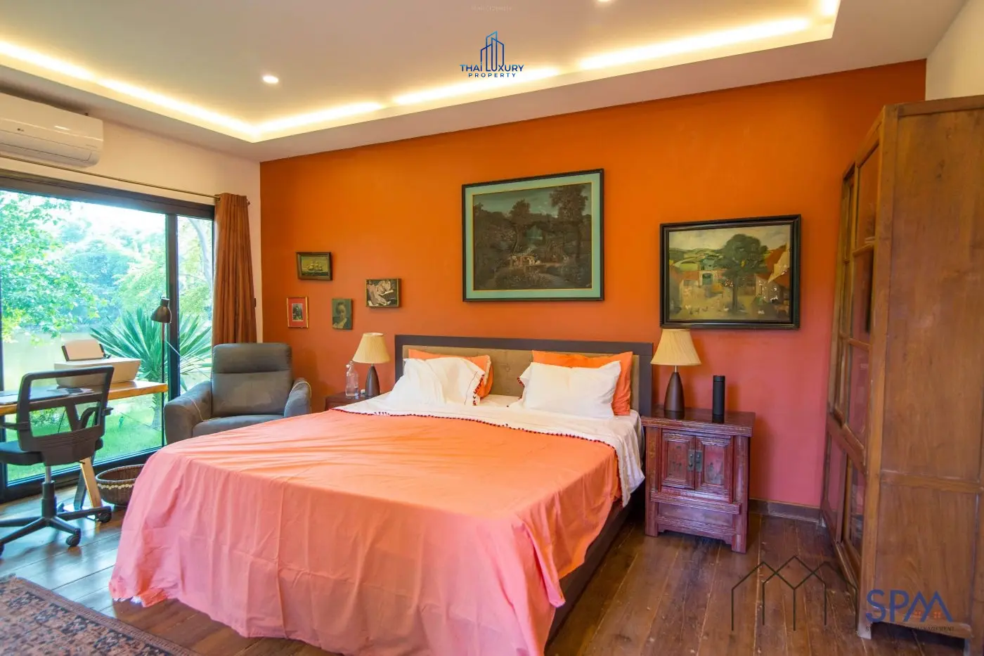 Spacious 7-Bedroom Single-Story Home with Pool and Tropical Garden in Cha-Am