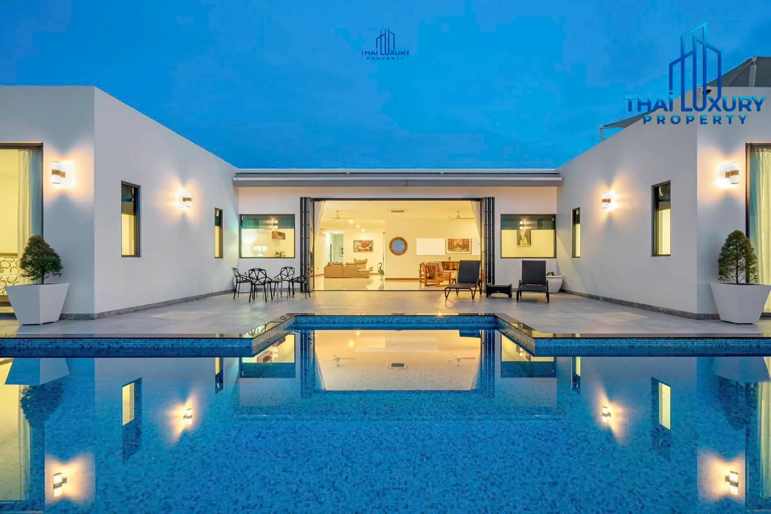 Modern 6 Bedroom Pool Villa at Sunset Views Hua Hin For Sale