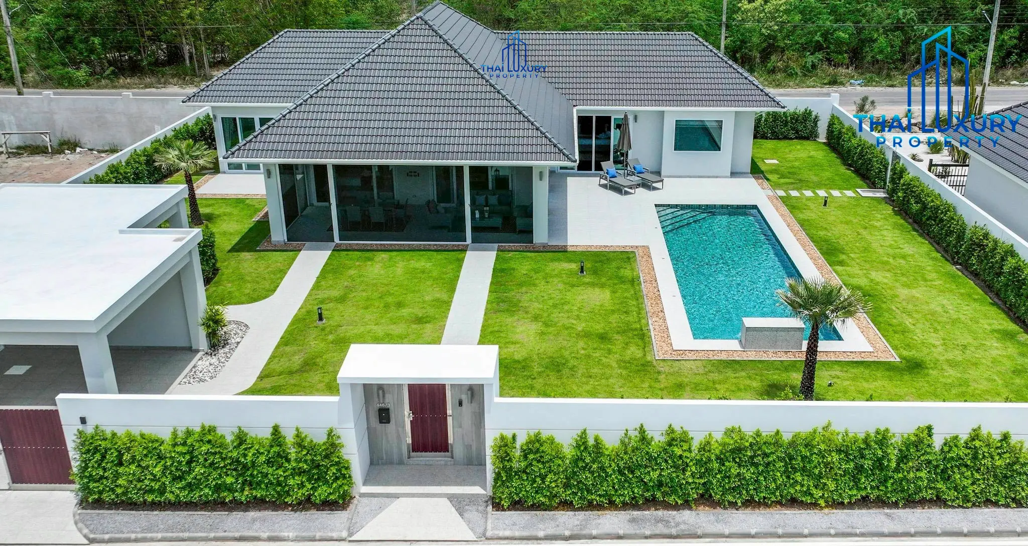 Luxury Private Pool Villa With Mountain View At Baan Phu Thara Mountainside Near Black Mountain Golf Course For Sale