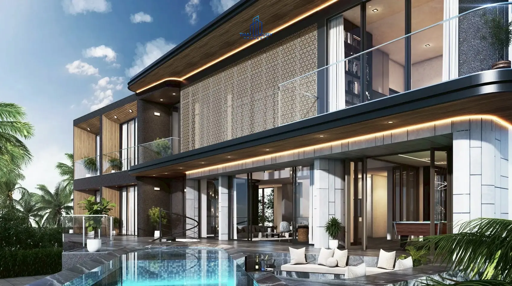 วิลล่าหรู 3 ชั้น 6 ห้องนอน พร้อมสระว่ายน้ำ ที่ Cherina Luxury Pool Villa หัวหิน