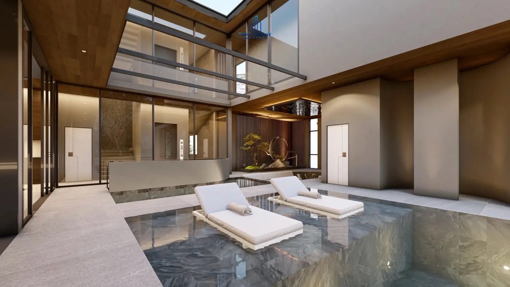 วิลล่าหรู 3 ชั้น 5 ห้องนอน พร้อมสระว่ายน้ำ ที่ Cherina Luxury Pool Villa หัวหิน