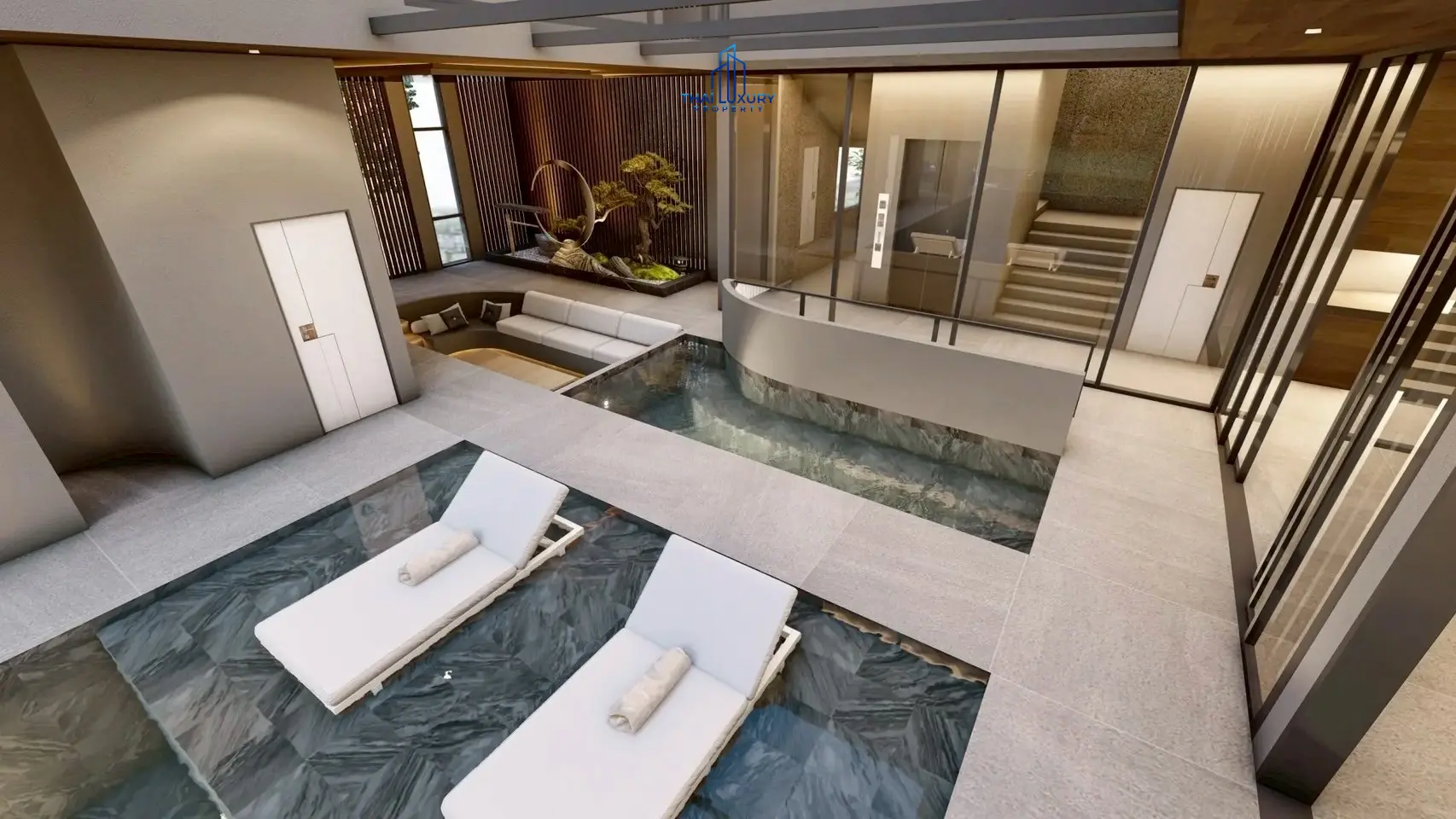 วิลล่าหรู 3 ชั้น 5 ห้องนอน พร้อมสระว่ายน้ำ ที่ Cherina Luxury Pool Villa หัวหิน