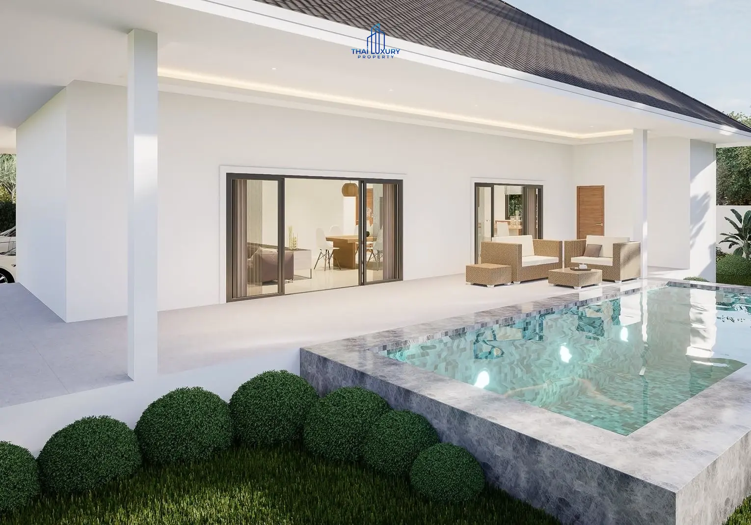 บ้านพูลวิลล่าใหม่ 4 ห้องนอน สไตล์โมเดิร์น พร้อมวิวภูเขา หัวหิน ที่ View Till Khao