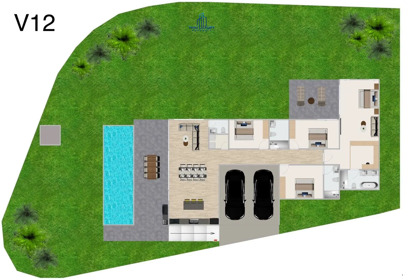 บ้านพูลวิลล่าใหม่ 4 ห้องนอน สไตล์โมเดิร์น พร้อมวิวภูเขา หัวหิน ที่ View Till Khao