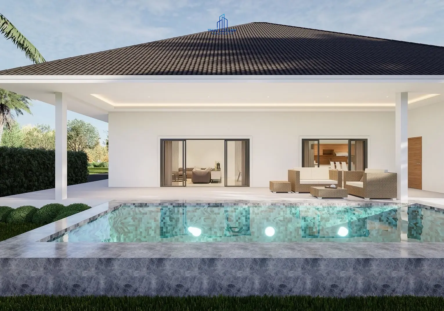 บ้านพูลวิลล่าใหม่ 4 ห้องนอน สไตล์โมเดิร์น พร้อมวิวภูเขา หัวหิน ที่ View Till Khao