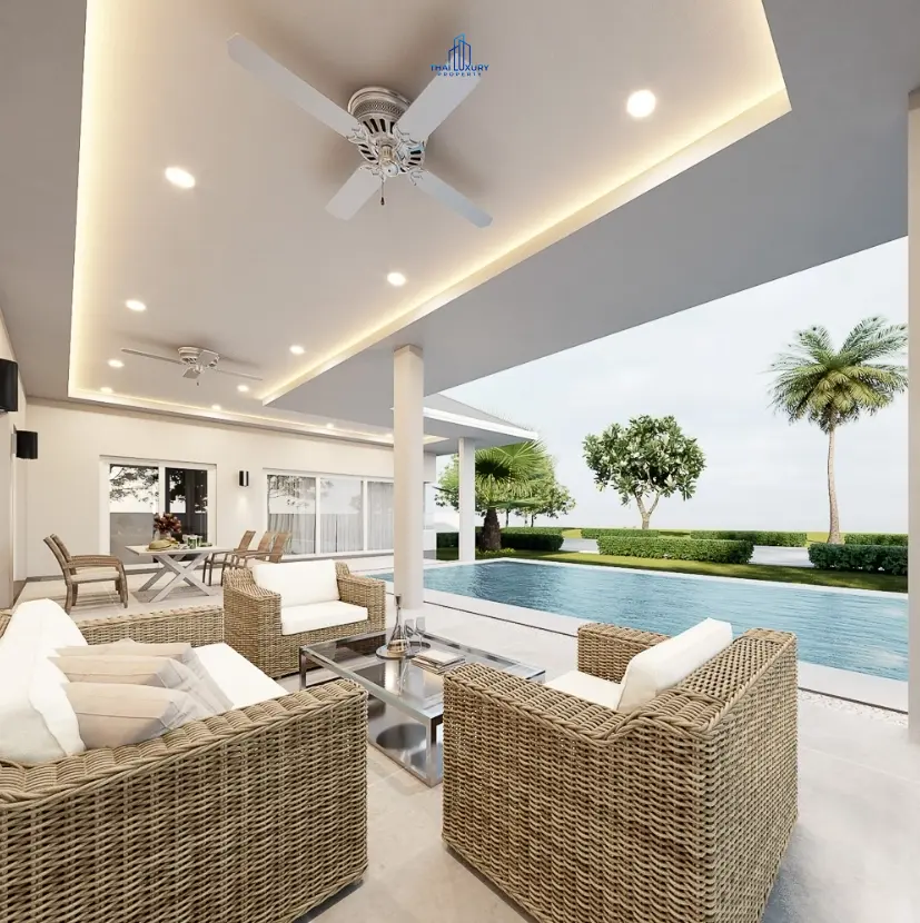 Modern Luxury 3 Bedrooms Pool Villas At Tavisa Hua Hin for Sale