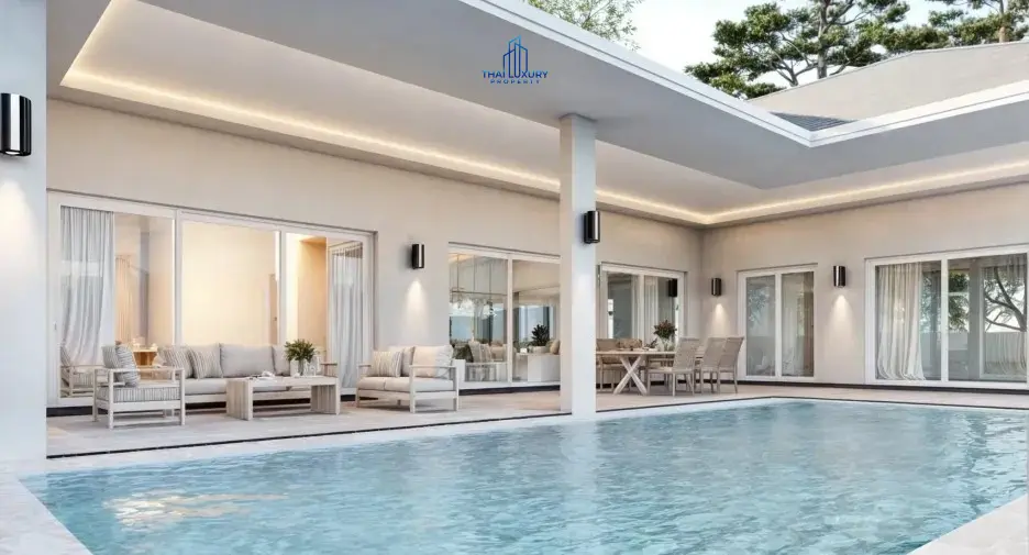Modern Luxury 3 Bedrooms Pool Villas At Tavisa Hua Hin for Sale
