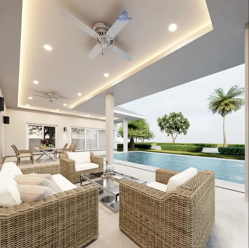 Modern Luxury 3 Bedrooms Pool Villas At Tavisa Hua Hin for Sale