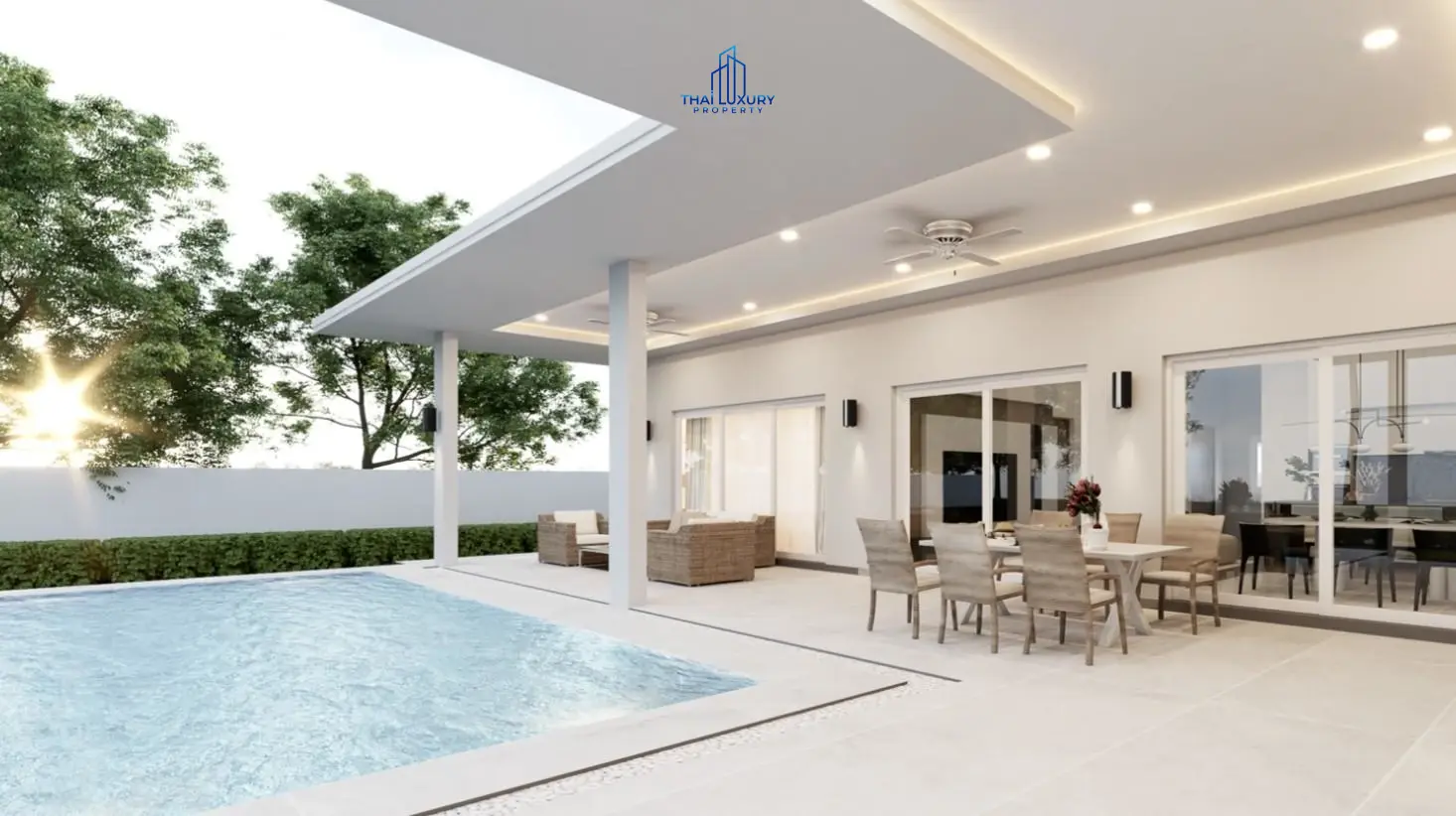 Modern Luxury 3 Bedrooms Pool Villas At Tavisa Hua Hin for Sale