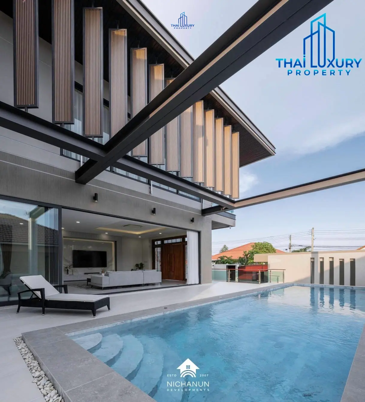 Luxury Modern 5 Bathrooms Pool Villa in Hua Hin – For Sale
