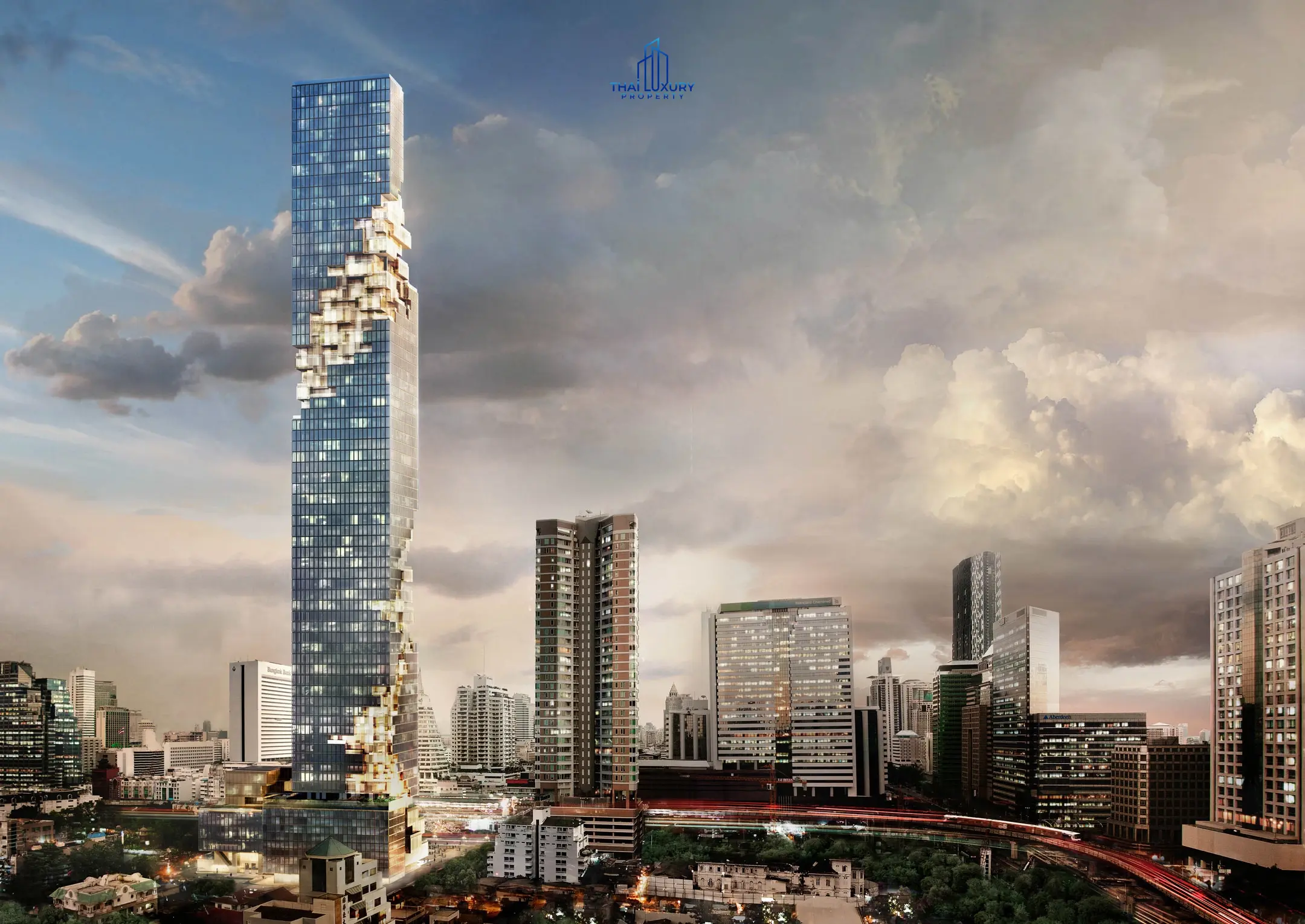 คอนโด 3 ห้องนอนกว้างขวางบนชั้น 33 พร้อมวิวเมืองที่สวยงามในสีลม