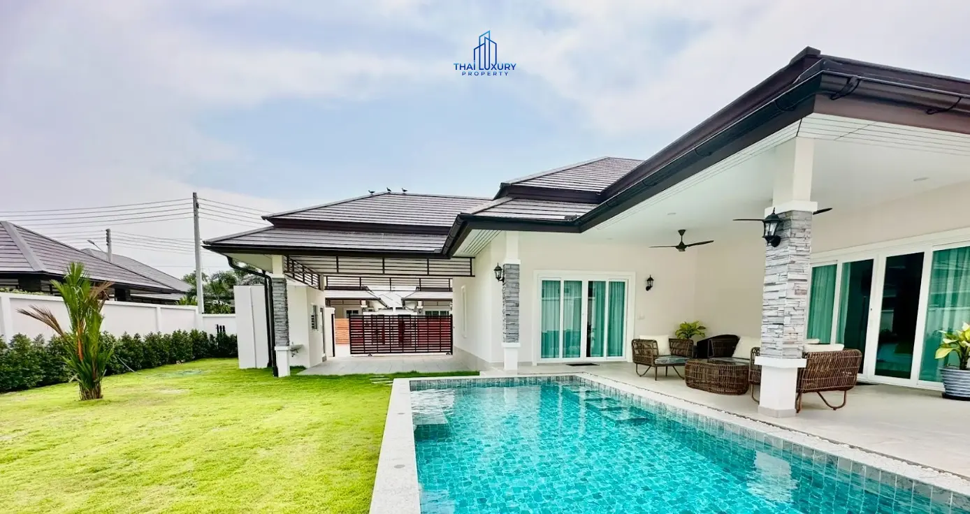 ขายวิลล่าสไตล์โมเดิร์นพร้อมสระว่ายน้ำ ที่ Grand Hills หัวหิน