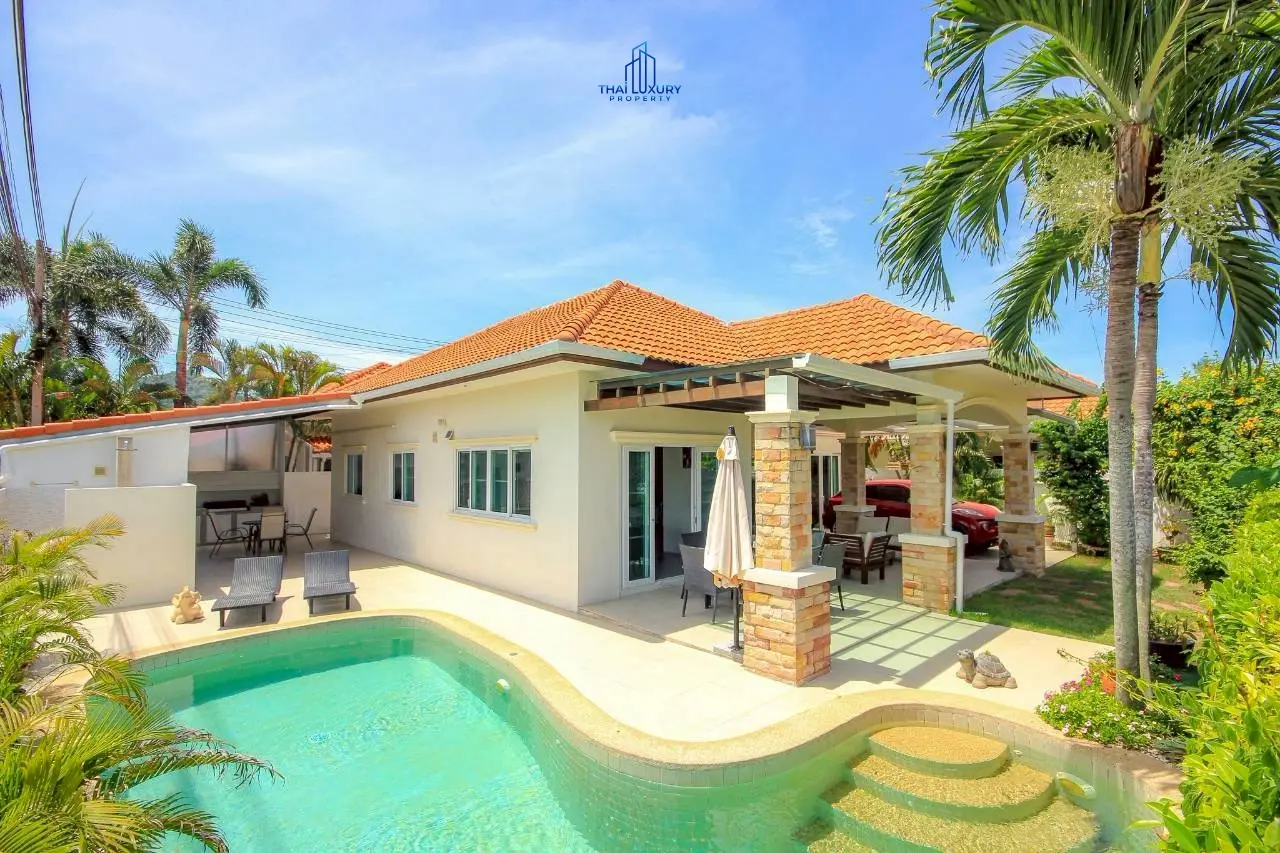 วิลล่าสวย 3 ห้องนอน พร้อมสระว่ายน้ำ ที่ Orchid Paradise Homes หัวหิน ซอย 70