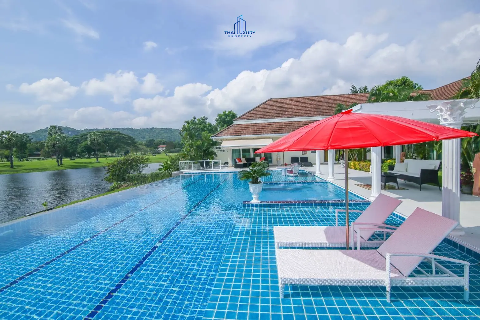 วิลล่าหรู 4 ห้องนอน พร้อมสระว่ายน้ำส่วนตัว ที่ Palm Hills Golf Course ชะอำ – หัวหิน