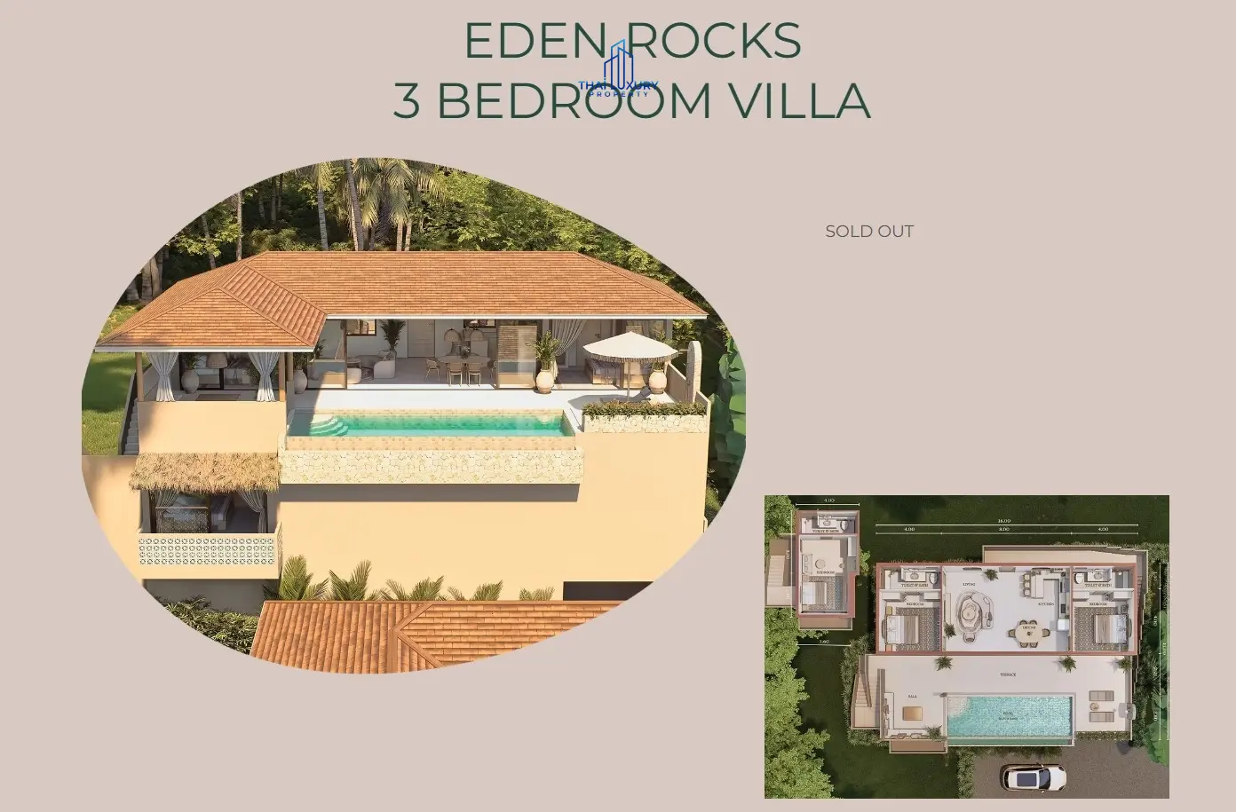 วิลล่าสไตล์ฟิวชันบาหลี-ไทย-เอเชีย 2 ชั้น ที่มีเอกลักษณ์ ณ Eden Rock Villa Hotel เกาะสมุย