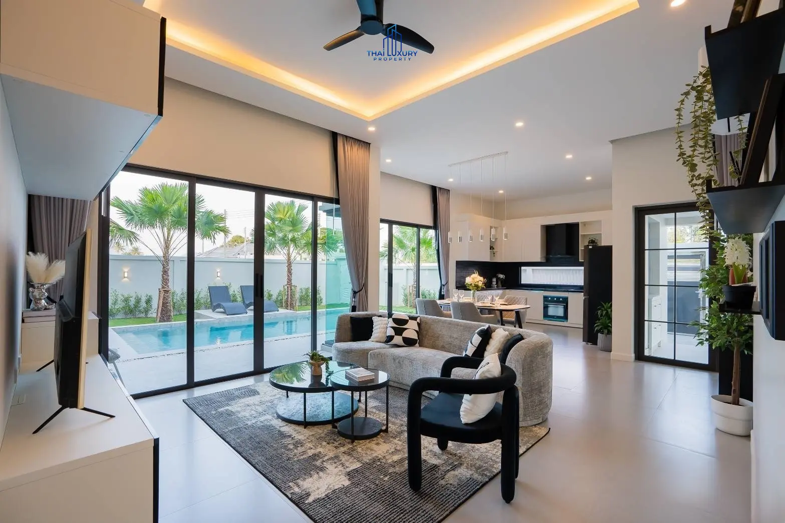 ขายบ้านวิลล่าหรูสมัยใหม่ 3 ห้องนอน พร้อมสระว่ายน้ำ ที่ Oxygen Hua Hin
