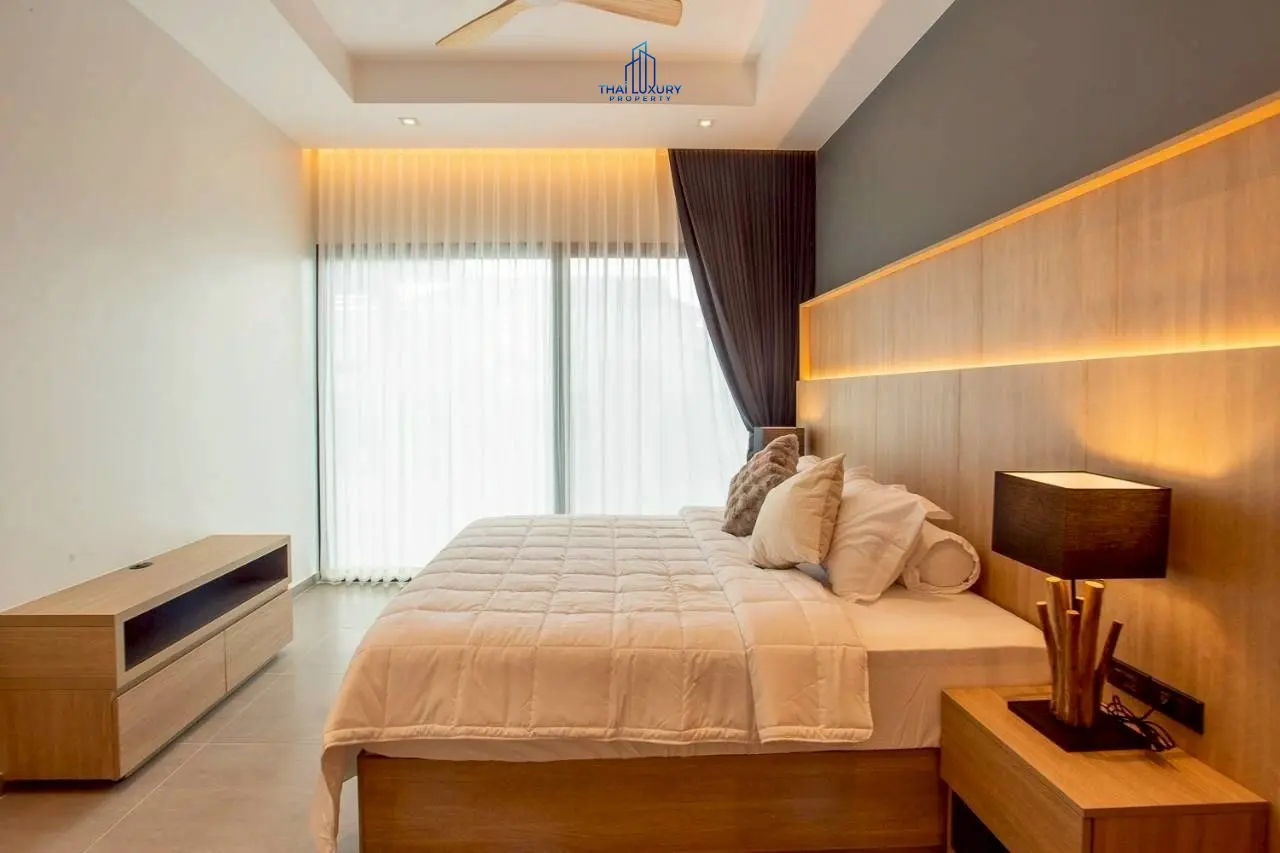 วิลล่าหรูสไตล์โมเดิร์น 3 ห้องนอน พร้อมสระว่ายน้ำ ที่ Sivana Hills Villas หัวหิน สำหรับเช่า