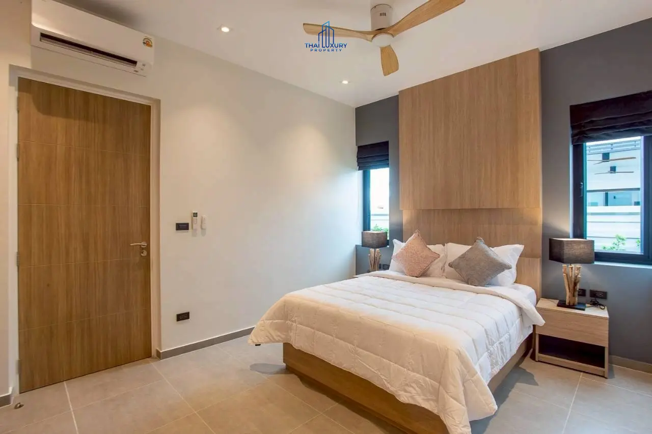 วิลล่าหรูสไตล์โมเดิร์น 3 ห้องนอน พร้อมสระว่ายน้ำ ที่ Sivana Hills Villas หัวหิน สำหรับเช่า