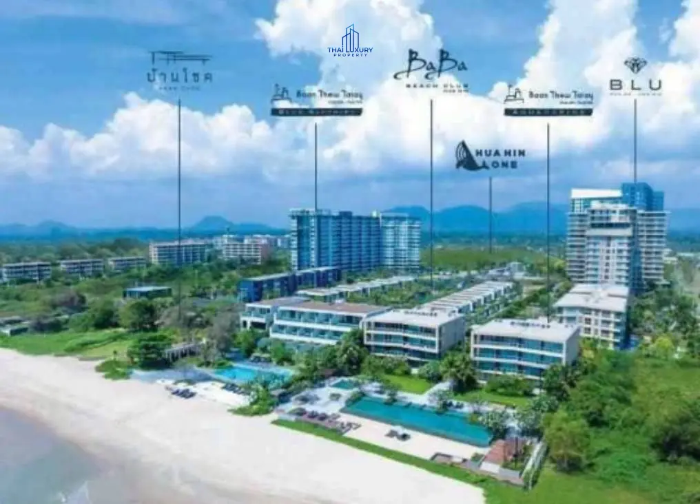 คอนโดหน้าทะเลสวย 2 ห้องนอน สำหรับขาย ที่บ้านทิวทะเล บลูแซฟไฟร์ ชะอำ – หัวหิน
