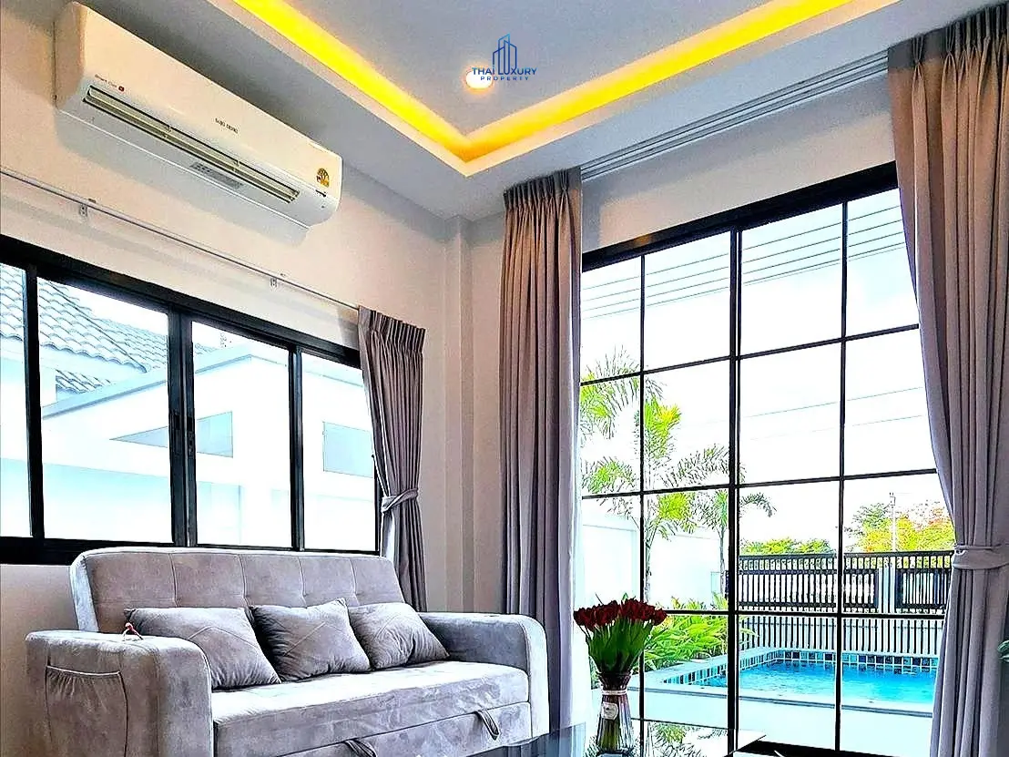 วิลล่าสวย 2 ห้องนอน พร้อมสวนส่วนตัว ที่ Deena Home ปราณบุรี