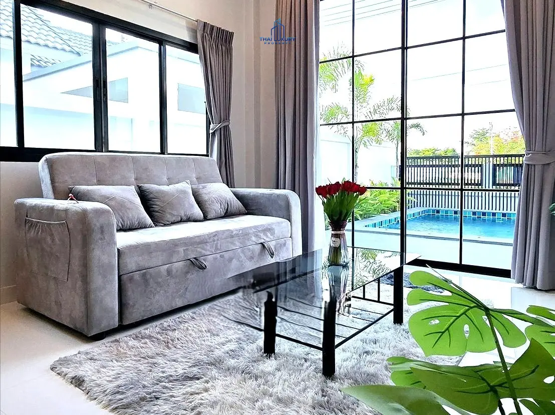 วิลล่าสวย 2 ห้องนอน พร้อมสวนส่วนตัว ที่ Deena Home ปราณบุรี