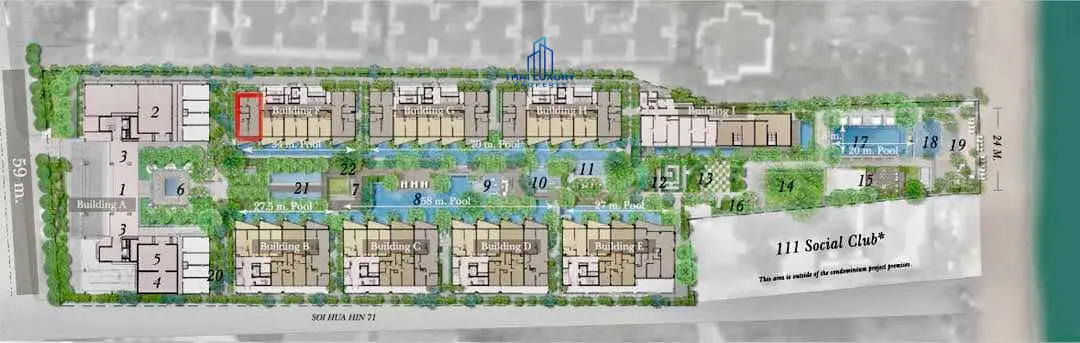Luxury Condominium Pool View At InterContinental Residences Hua Hin For Sale