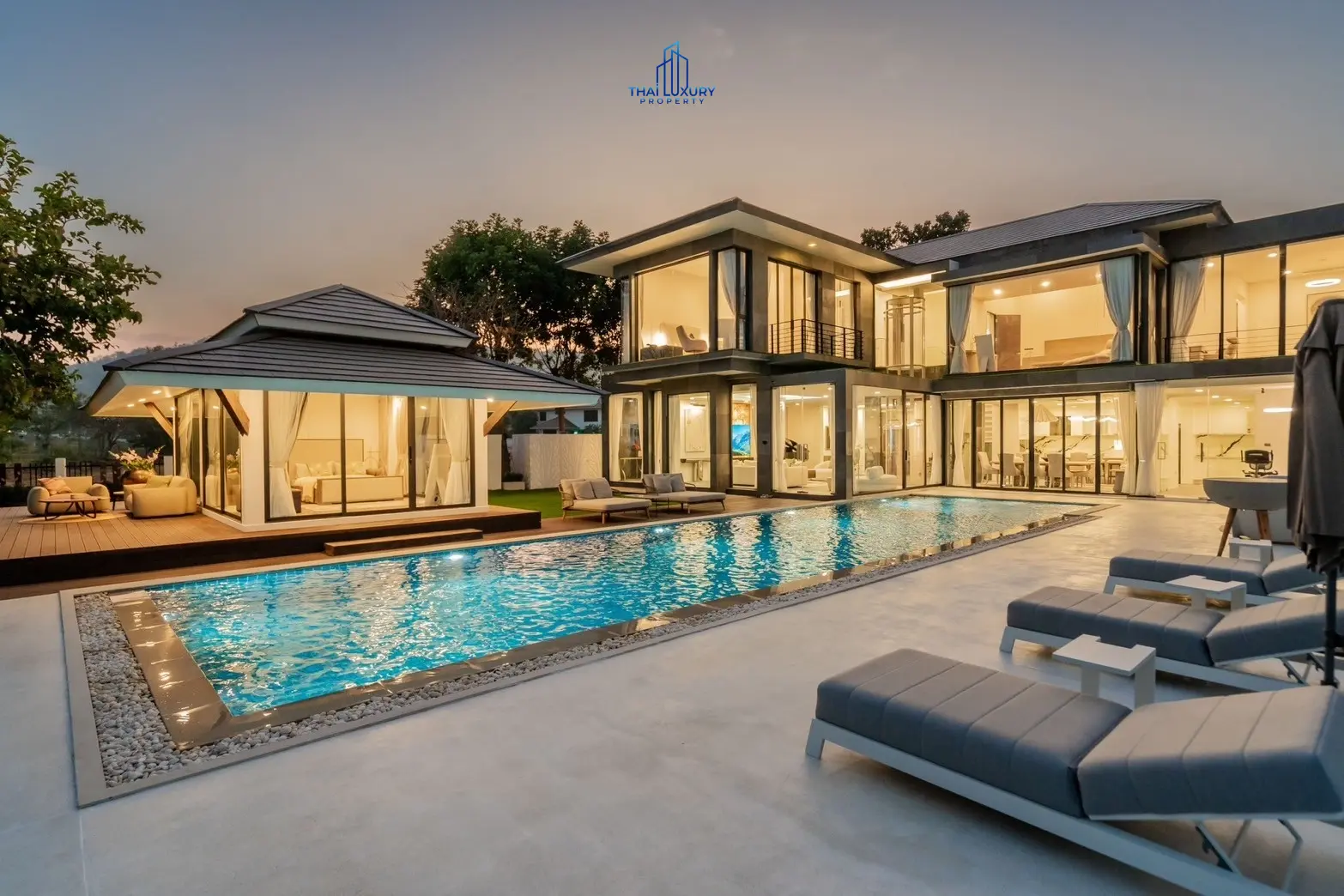Luxury Modern Pool Villa Cha-Am Hua Hin At Palm Hills Golf Course For Sale