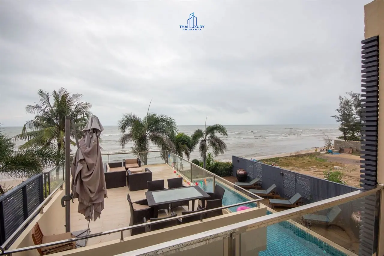 Spacious 4-Bedroom Beachfront Villa with Private Pool in Hua Hin
