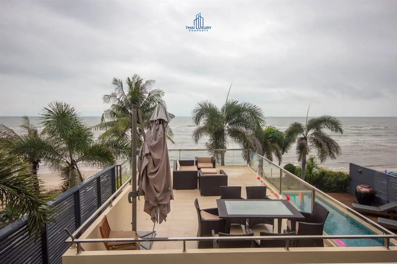 Spacious 4-Bedroom Beachfront Villa with Private Pool in Hua Hin