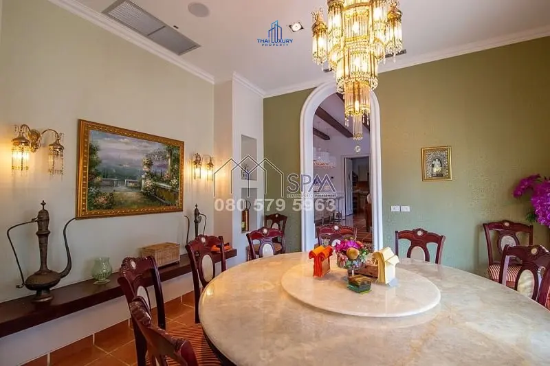 Spacious 4-Bedroom Mediterranean-Style Villa with Pool and Lake Views in Cha-Am