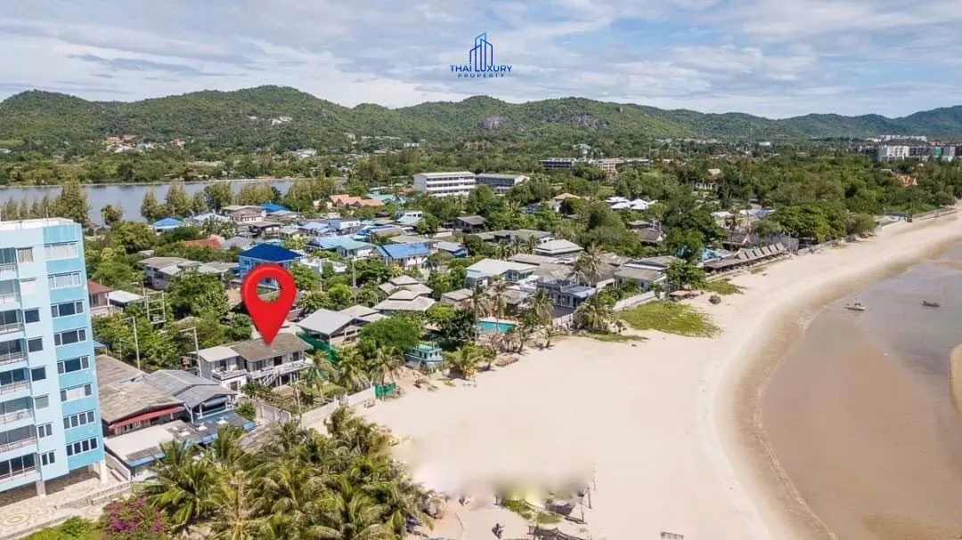 Relaxed Beachfront Villa with Garden, Deck, and Stunning Ocean Views in Hua Hin