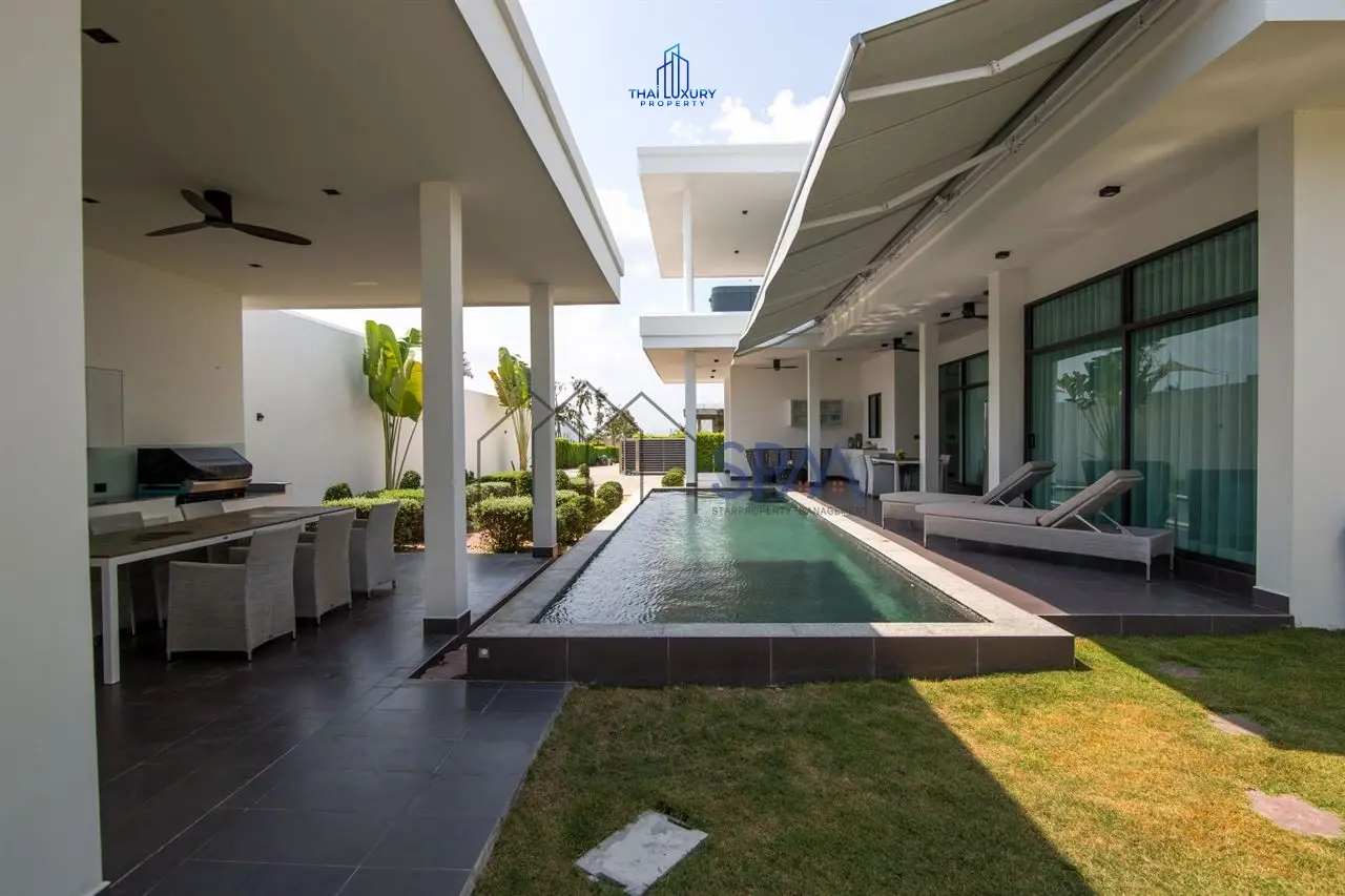Spacious Modern 4-Bedroom House with Pool and Outdoor Living in Cha-Am