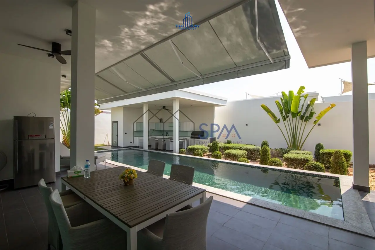 Spacious Modern 4-Bedroom House with Pool and Outdoor Living in Cha-Am