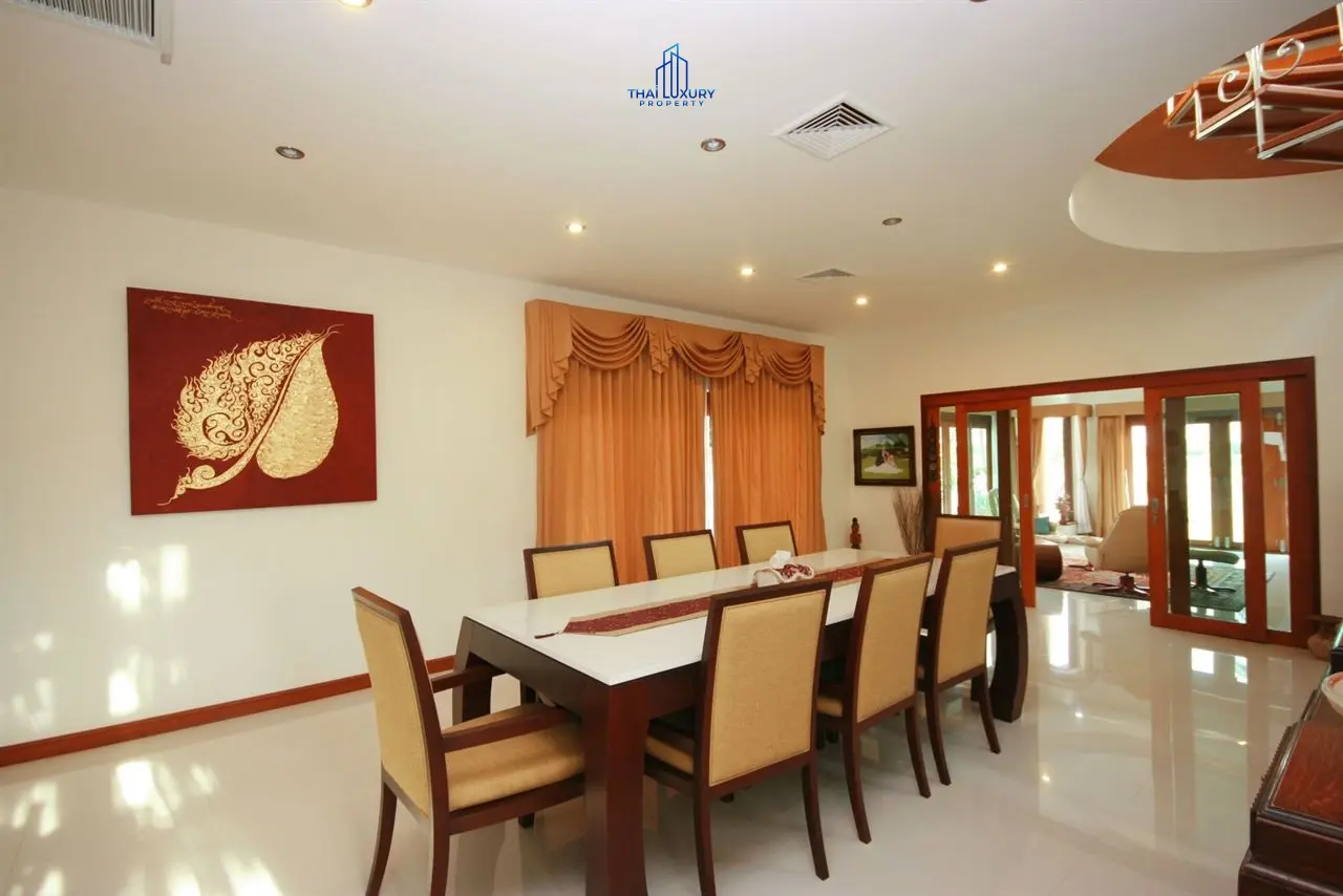 Spacious 4-Bedroom Villa with Central Pool & Tropical Garden in Cha-Am